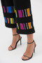 Silky Knit Stripe Print Culotte Pants