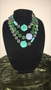 Color My Life- Necklace, Purple and Teal with clear and green beads.  