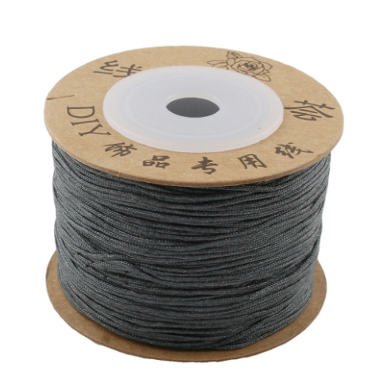 Macrame / Chinese Knotting Cord, Taupe Grey, 0.6mm (120 metres Spool) Harmony Beads Online