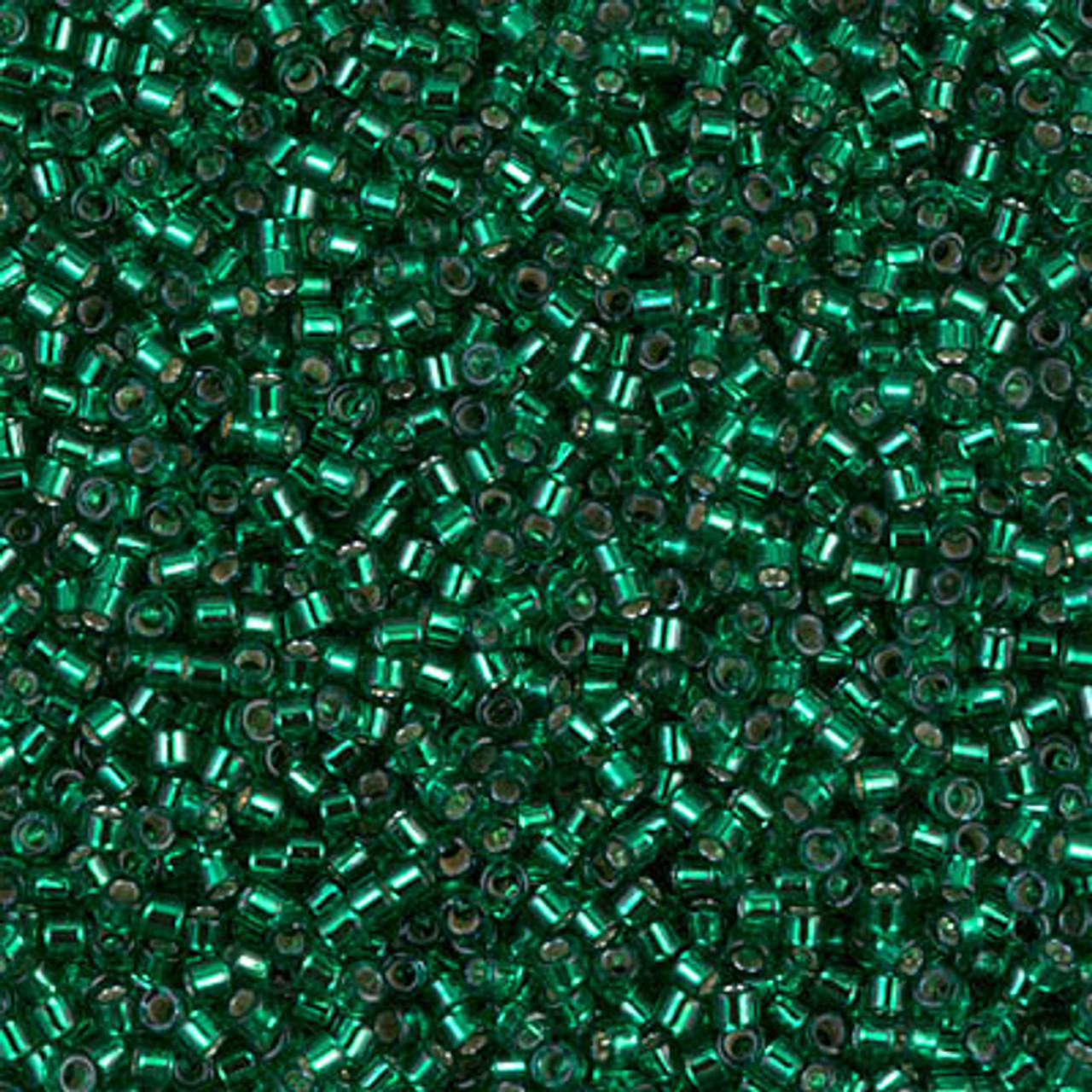 Miyuki Delica Seed Beads 11/0 - Silver Lined Green DB148 7.2 Grams