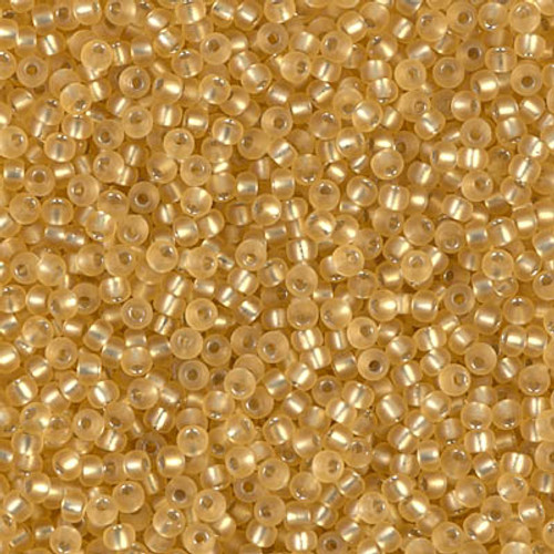 Miyuki Seed Beads 11-91902 Semi-Matte Silver Lined Gold