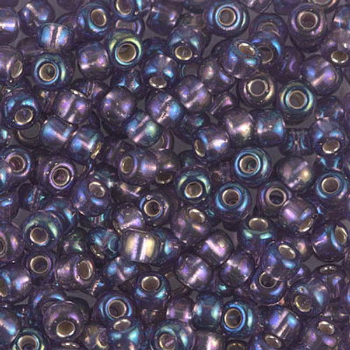 Miyuki Seed Beads Size 6/0 6-91024 Silver Lined Amethyst AB