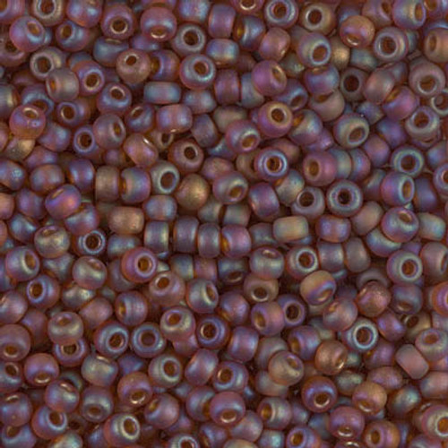 Miyuki Seed Beads 8-9134FR Matte Trans Dark Topaz AB 22 grams
