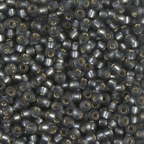 Miyuki Seed Beads 8-921F Matte Silver Lined Grey 22 grams