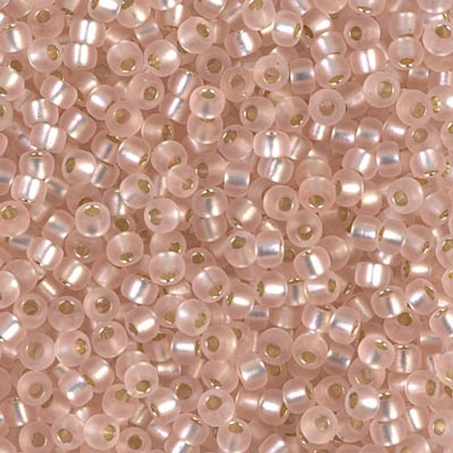 Miyuki Seed Beads 8-923F Matte Silver Lined Light Blush