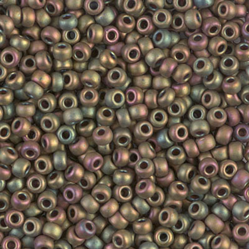 Miyuki Seed Beads 8-92035 Matte Metallic Khaki Iris 22 grams