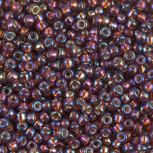 Miyuki Seed Beads 8-91005 Silver Lined Dark Topaz AB Miyuki Seed Beads 8-91005 Silver Lined Dark Topaz AB