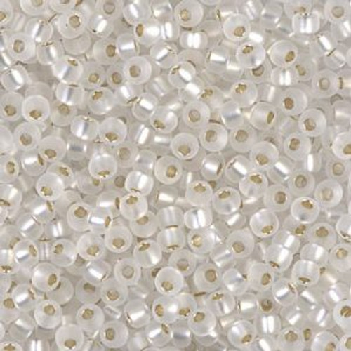 Miyuki Seed Beads 8-91F Matte Silver Lined Crystal 22 grams