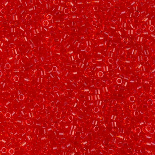 Miyuki Delica Beads 11/0 DB704 Transparent Red Orange