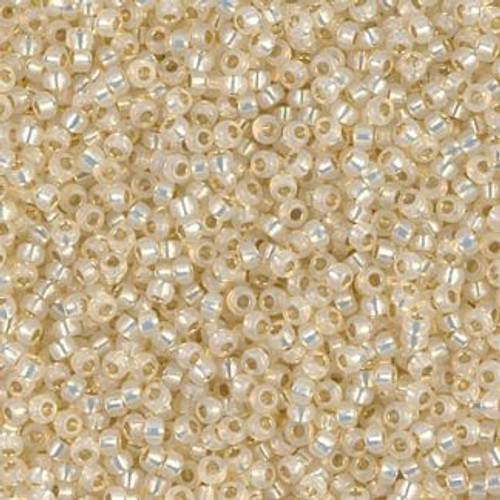 Miyuki Seed Beads 8-9577 Dyed Cream Silver Lined Alabaster