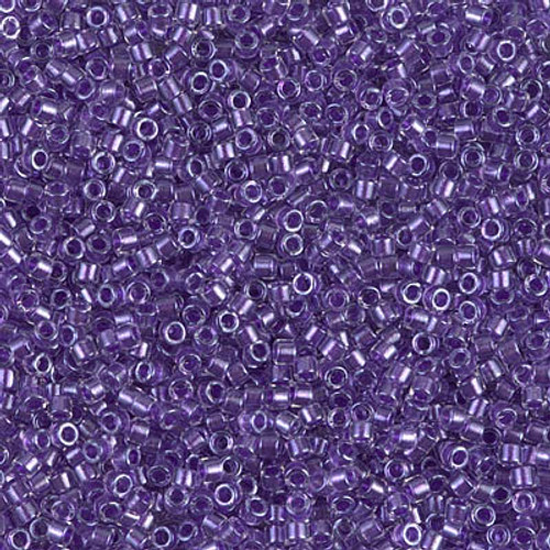 Miyuki Delica Beads 11/0 DB906 Sparkling Purple Lined Crystal