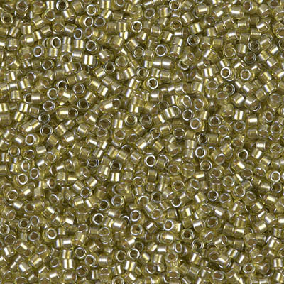 Miyuki Delica Beads 11/0 DB908 Sparkling Light Yellow Lined Chartreuse
