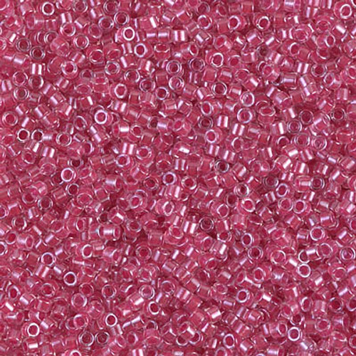 Miyuki Delica Beads 11/0 DB914 Sparkling Dark Pink Lined Crystal