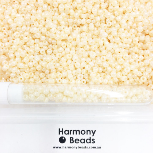 Glass Seed Beads 8/0 Bisque Ceylon Pearlescent [5 gram tube]