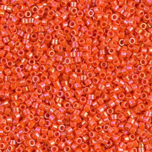 Miyuki Delica Beads 11/0 DB161 Opaque Orange AB