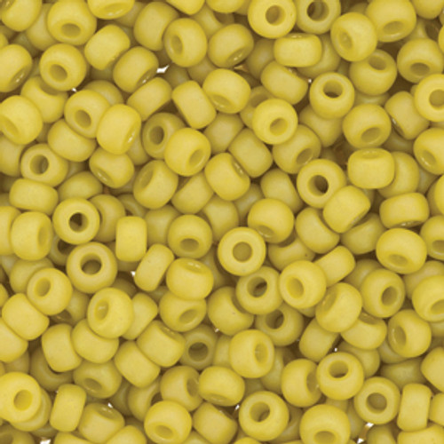 Miyuki Seed Beads Size 6/0 6-94692 Frost Opaque Glaze Rainbow Yellow