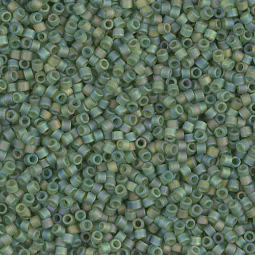 Miyuki Delica Beads 11/0 DB1282 Matte Trans Olive AB 7.2 grams