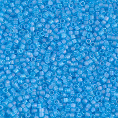 Miyuki Delica Beads 11/0 DB1284 Matte Trans Ocean Blue AB