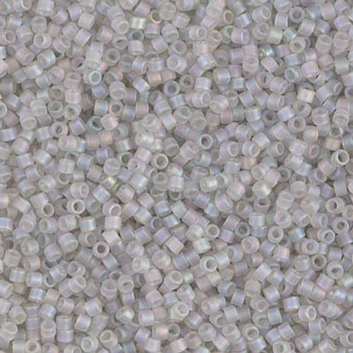 Miyuki Delica Beads 11/0 DB1286 Matte Trans Grey Mist AB 7.2 grams