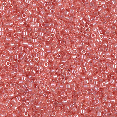 Miyuki Delica Beads 11/0 DB1481 Trans Salmon Luster