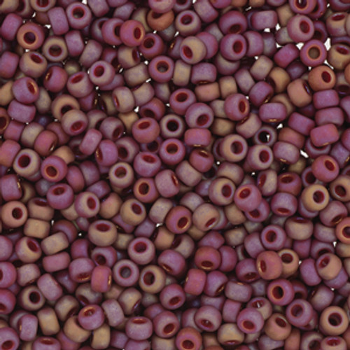 Miyuki Seed Beads 8/0 8-94696 Frost Opaque Glaze Rainbow Dark Red 22 grams
