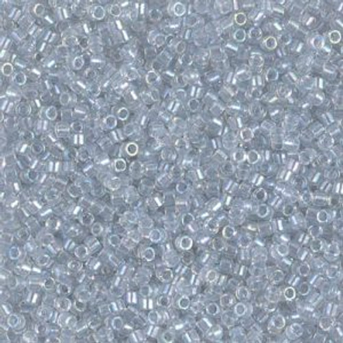 Miyuki Delica Beads 11/0 DB1677 Pearl Lined Trans Pale Grey AB