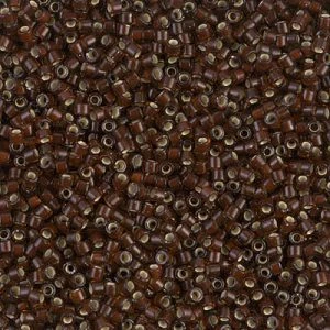 Miyuki Delica Beads 11/0 DB1684 Silver Lined Glazed Dark Rootbeer
