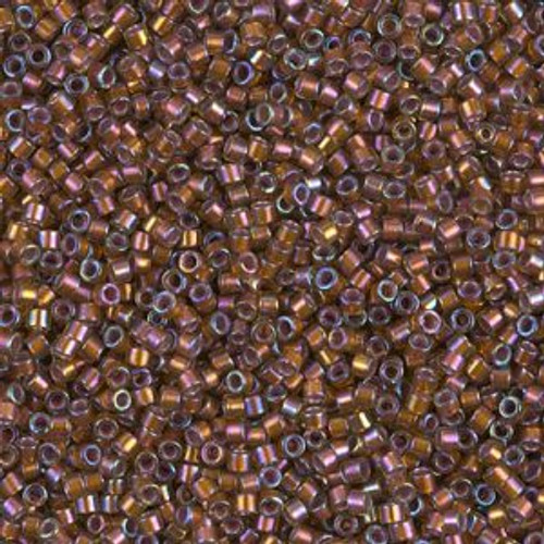 Delica Beads 11/0 DB1692 Silver Lined Glazed Dark Honey AB 7.2 grams
