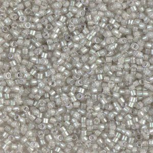 Delica Beads 11/0 DB1711 Pearl Lined Grey Mist AB 7.2 grams
