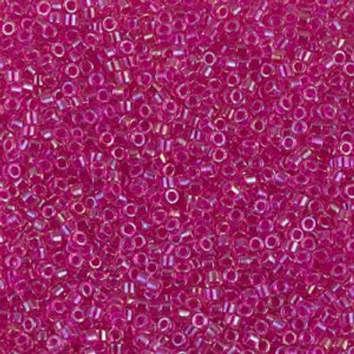 Delica Beads 11/0 DB1743 Hot Pink Lined Crystal AB 7.2 grams