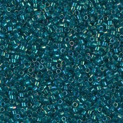 Delica Beads 11/0 DB1764 Emerald Lined Aqua AB 7.2 grams