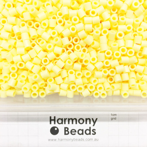 FUZE Beads Iron-Fuse Melty Plastic Tube Beads 5mm OPAQUE CHAMPAGNE PASTEL YELLOW