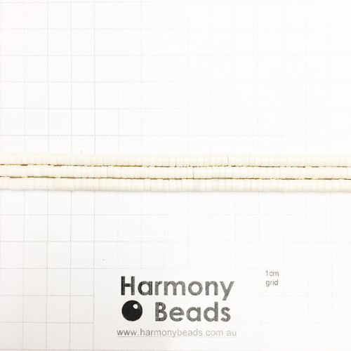 HOWLITE Heishi Spacer Beads, CREAM, 4x2mm (S,D)