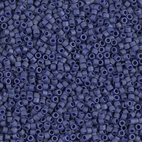 Miyuki Delica Beads 11/0 DB377 Matte Metallic Dark Grey Blue