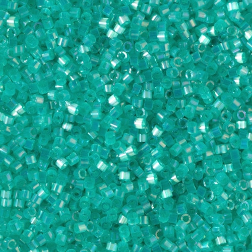 Miyuki Delica Beads 11/0 DB1869 Silk Inside Dyed Aqua Green AB