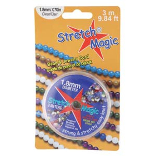 Stretch Magic Elastic Cord - CLEAR 1.8mm, 3 metres Stretch Magic Elastic Cord - CLEAR 1.8mm, 3 metres