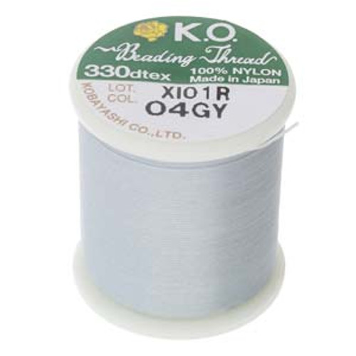 Japanese KO Beading Thread, DTEX330, LIGHT GREY