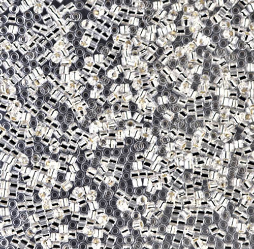 Miyuki Delica Beads 15/0 DBS041 DBS41 Silver Lined Crystal