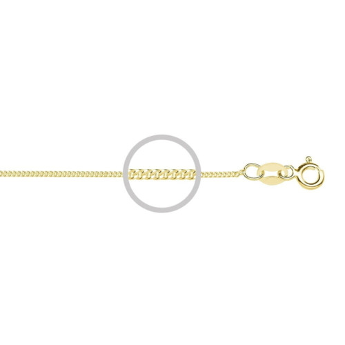 18k Gold Plated Sterling Silver .925 Fine Curb Chain #24