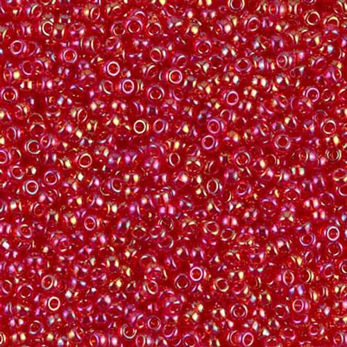 Miyuki Seed Beads 11-9254D 11-254D Transparent Red AB