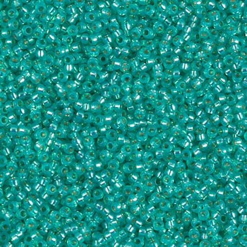 Miyuki Seed Beads 8-9572 8-572 Dyed Seafoam Silver Line Alabaster