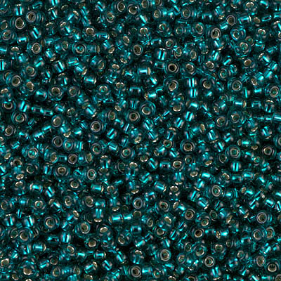 Miyuki Seed Beads 11-930 Silver Lined Transparent Dark Teal