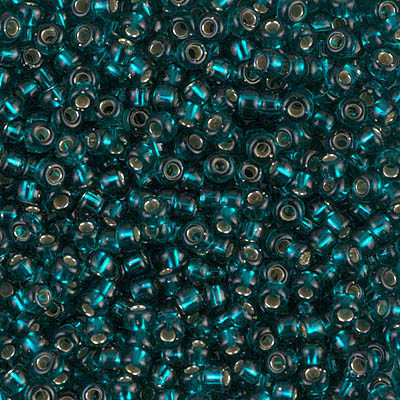 Miyuki Seed Beads 8-930 Silver Lined Transparent Dark Teal