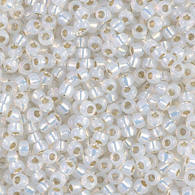 Miyuki Seed Beads 8/0 8-9551 Gilt-Lined White Opal