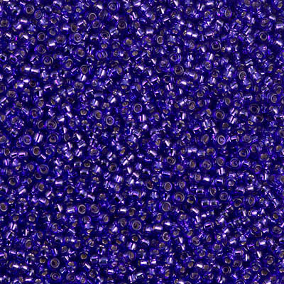 Miyuki Seed Beads 11-91446 Dyed Silver Lined Red Violet