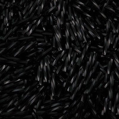 Miyuki Twist Bugle Beads 2x12mm, TW2012-401-R, Black