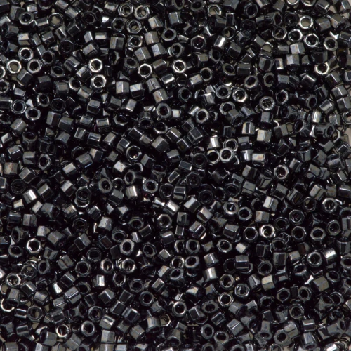 Miyuki Delica Hex Cut Beads 11/0 DBC0001 Gunmetal