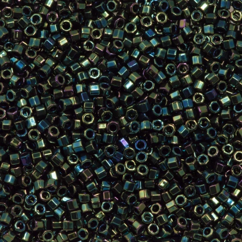 Miyuki Delica Hex Cut Beads 11/0 DBC0003 Green Iris