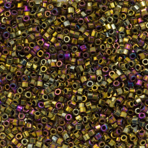 Miyuki Delica Hex Cut Beads 11/0 DBC0029 Metallic Golden Iris