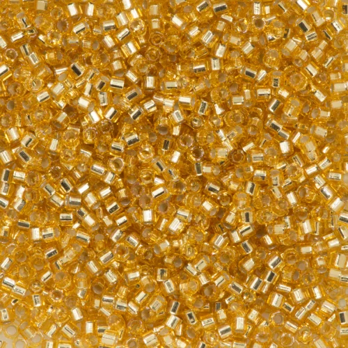 Miyuki Delica Hex Cut Beads 11/0 DBC0042 Silver Lined Gold